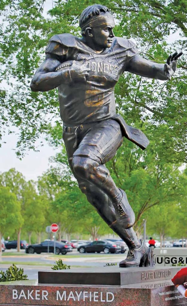 Baker Mayfield gets statue at Oklahoma's Heisman Park