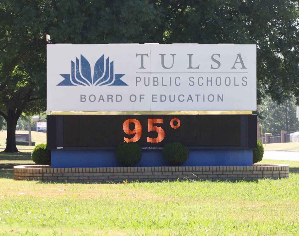 Tulsa Public Schools Sign